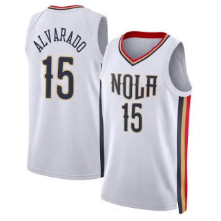 Men's Jose Alvarado New Orleans Pelicans White Swingman 2021/22 City Edition Jersey