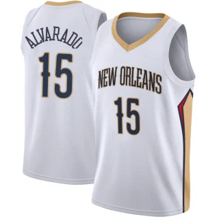 Men's Jose Alvarado New Orleans Pelicans White Swingman Jersey - Association Edition