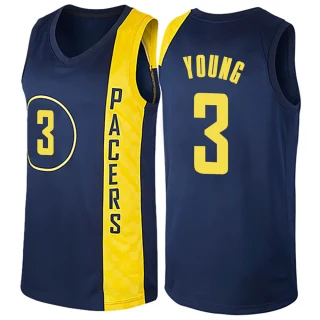 Men's Joseph Young Indiana Pacers Navy Blue Swingman Jersey - City Edition