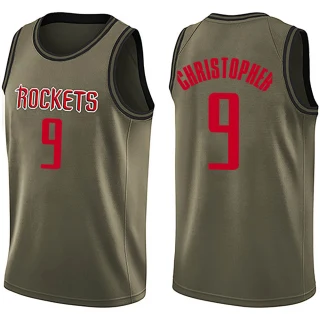 Men's Josh Christopher Houston Rockets Green Swingman Salute to Service Jersey
