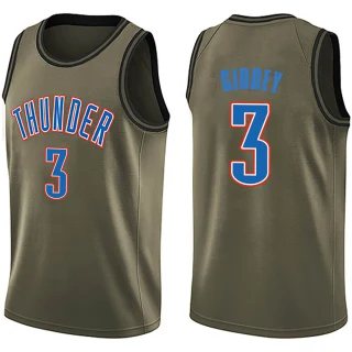 Men's Josh Giddey Oklahoma City Thunder Green Swingman Salute to Service Jersey