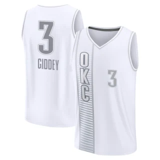 Men's Josh Giddey Oklahoma City Thunder White Fast Break 2021/22 Replica City Edition Jersey