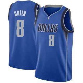Men's Josh Green Dallas Mavericks Green Swingman Royal Jersey - Icon Edition