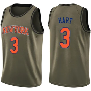 Men's Josh Hart New York Knicks Green Swingman Salute to Service Jersey