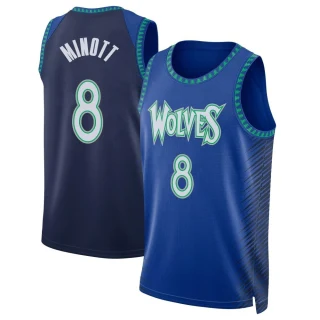 Men's Josh Minott Minnesota Timberwolves Blue Swingman 2021/22 City Edition Jersey