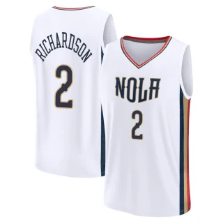 Men's Josh Richardson New Orleans Pelicans White Fast Break 2021/22 Replica City Edition Jersey