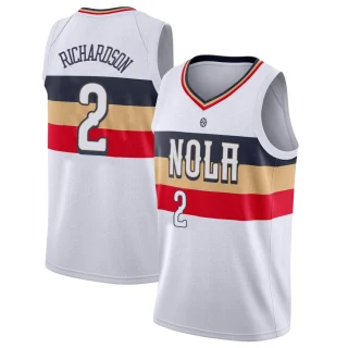 Men's Josh Richardson New Orleans Pelicans White Swingman 2018/19 Jersey - Earned Edition