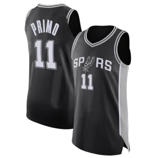 Men's Joshua Primo San Antonio Spurs Black Authentic Jersey - Icon Edition