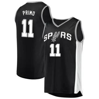 Men's Joshua Primo San Antonio Spurs Black Fast Break Jersey - Icon Edition