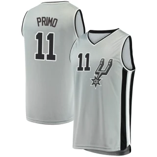 Men's Joshua Primo San Antonio Spurs Fast Break Silver Jersey - Statement Edition