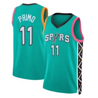 Men's Joshua Primo San Antonio Spurs Fast Break Turquoise 2022/23 City Edition Jersey