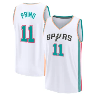 Men's Joshua Primo San Antonio Spurs White Fast Break 2021/22 Replica City Edition Jersey
