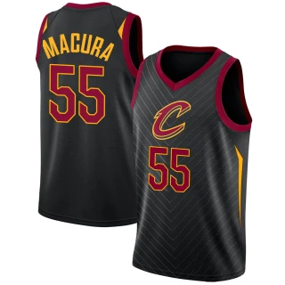 Men's J.P. Macura Cleveland Cavaliers Black Swingman Jersey - Statement Edition