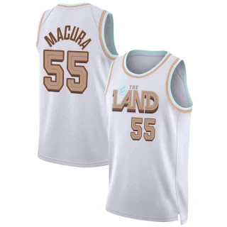 Men's J.P. Macura Cleveland Cavaliers White Swingman 2022/23 City Edition Jersey