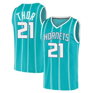 Men's JT Thor Charlotte Hornets Teal Fast Break 2020 Jersey - Icon Edition