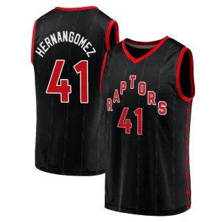 Men's Juancho Hernangomez Toronto Raptors Black Fast Break 2020/21 Jersey - Statement Edition