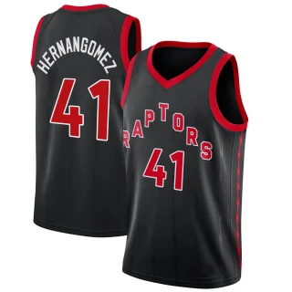 Men's Juancho Hernangomez Toronto Raptors Black Swingman Jordan Brand 2020/21 Jersey - Statement Edition