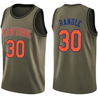 Men's Julius Randle New York Knicks Green Swingman Salute to Service Jersey