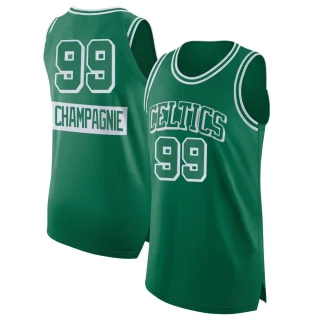 Men's Justin Champagnie Boston Celtics Green Authentic Kelly 2021/22 City Edition Jersey