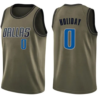 Men's Justin Holiday Dallas Mavericks Green Swingman Salute to Service Jersey