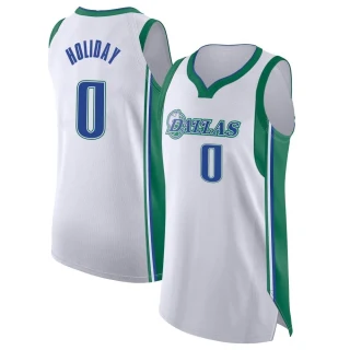 Men's Justin Holiday Dallas Mavericks White Authentic 2021/22 City Edition Jersey