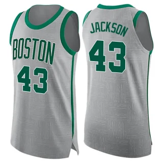 Men's Justin Jackson Boston Celtics Gray Swingman Jersey - City Edition