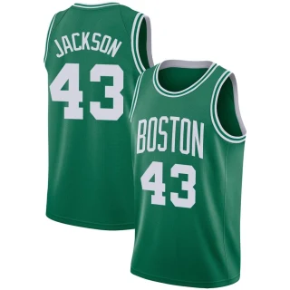 Men's Justin Jackson Boston Celtics Green Swingman Jersey - Icon Edition