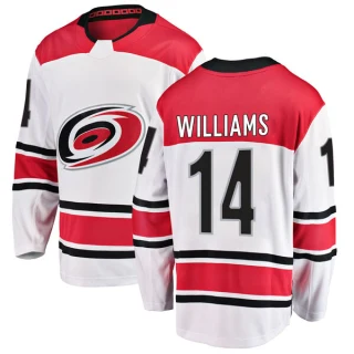 Men's Justin Williams Carolina Hurricanes White Breakaway Away Jersey