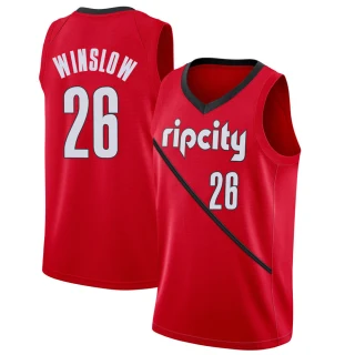 Men's Justise Winslow Portland Trail Blazers Red Swingman 2018/19 Jersey - Earned Edition