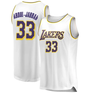 Men's Kareem Abdul-Jabbar Los Angeles Lakers White Swingman 2018/19 Jersey - Association Edition