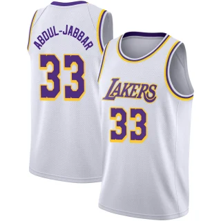 Men's Kareem Abdul-Jabbar Los Angeles Lakers White Swingman 2020/21 Jersey - Association Edition