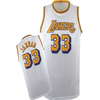 Men's Kareem Abdul-Jabbar Los Angeles Lakers White Swingman Throwback Jersey