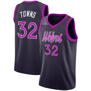 Men's Karl-Anthony Towns Minnesota Timberwolves Purple Swingman 2018/19 Jersey - City Edition