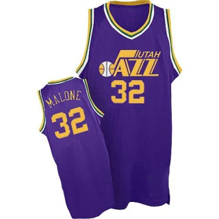 Men's Karl Malone Utah Jazz Purple Authentic Throwback Jersey