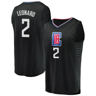 Men's Kawhi Leonard Los Angeles Clippers Black Fast Break Jersey - Statement Edition
