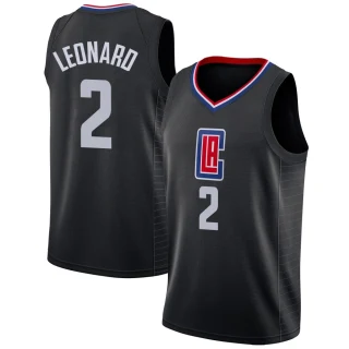 Men's Kawhi Leonard Los Angeles Clippers Black Swingman Jersey - Statement Edition