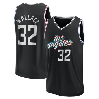 Men's Keaton Wallace Los Angeles Clippers Black Fast Break 2022/23 City Edition Jersey