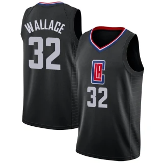 Men's Keaton Wallace Los Angeles Clippers Black Swingman Jersey - Statement Edition