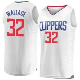 Men's Keaton Wallace Los Angeles Clippers White Fast Break Jersey - Association Edition