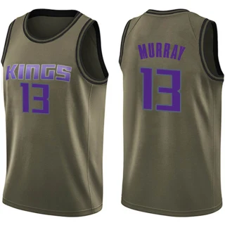 Men's Keegan Murray Sacramento Kings Green Swingman Salute to Service Jersey