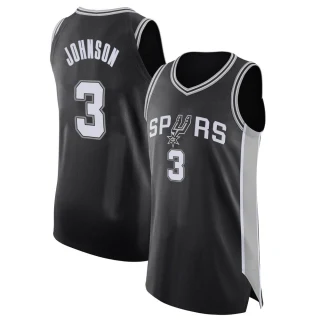 Men's Keldon Johnson San Antonio Spurs Black Authentic Jersey - Icon Edition