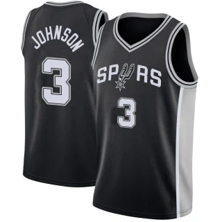 Men's Keldon Johnson San Antonio Spurs Black Swingman Jersey - Icon Edition