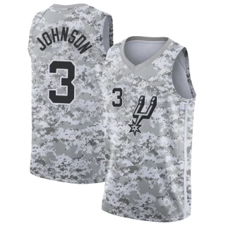 Men's Keldon Johnson San Antonio Spurs White Swingman 2018/19 Jersey - Earned Edition