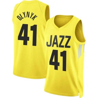 Men's Kelly Olynyk Utah Jazz Gold Swingman 2022/23 City Edition Jersey