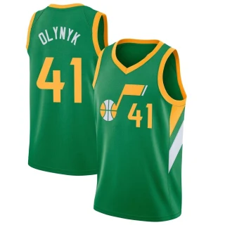 Men's Kelly Olynyk Utah Jazz Green Swingman 2020/21 Jersey - Earned Edition