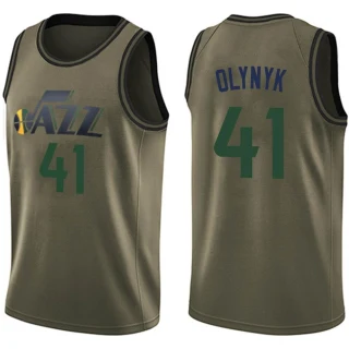 Men's Kelly Olynyk Utah Jazz Green Swingman Salute to Service Jersey