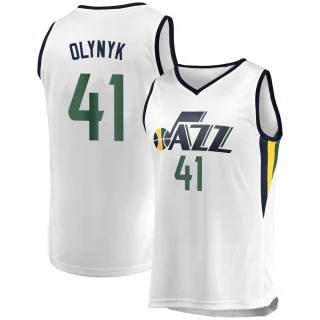 Men's Kelly Olynyk Utah Jazz White Fast Break Jersey - Association Edition