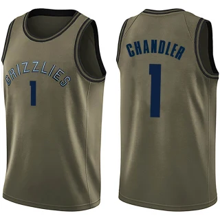 Men's Kennedy Chandler Memphis Grizzlies Green Swingman Salute to Service Jersey