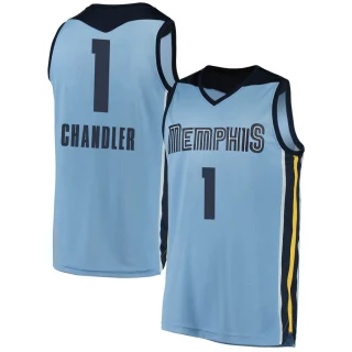 Men's Kennedy Chandler Memphis Grizzlies Light Blue Fast Break Jersey - Statement Edition