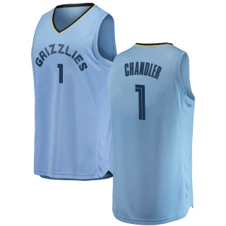 Men's Kennedy Chandler Memphis Grizzlies Light Blue Swingman 2018/19 Jersey - Statement Edition
